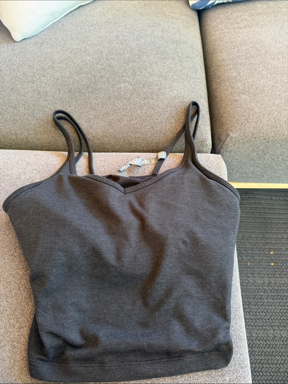 Vuori Black Double-Strap Cami